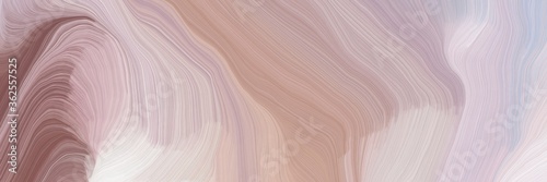 unobtrusive header with elegant curvy swirl waves background design with silver, pastel brown and misty rose color