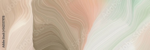 unobtrusive header with colorful elegant curvy swirl waves background illustration with pastel gray, pastel brown and rosy brown color