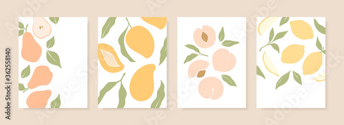Canvas Stylish cover designs with summer fruits