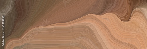 inconspicuous header with colorful contemporary waves illustration with pastel brown, old mauve and dark salmon color