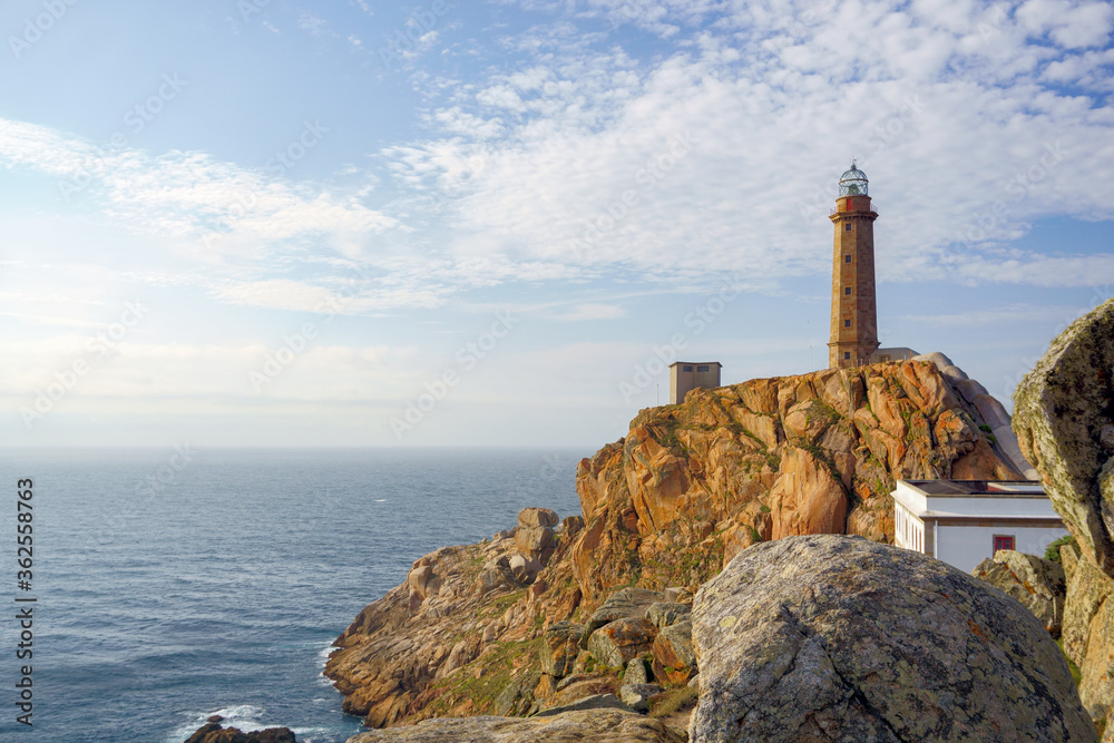 Cabo Vilan lighthouse, Camariñas, A Coruña province, Galicia, Spain.