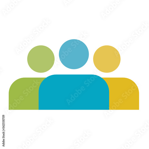 group icon design flat style