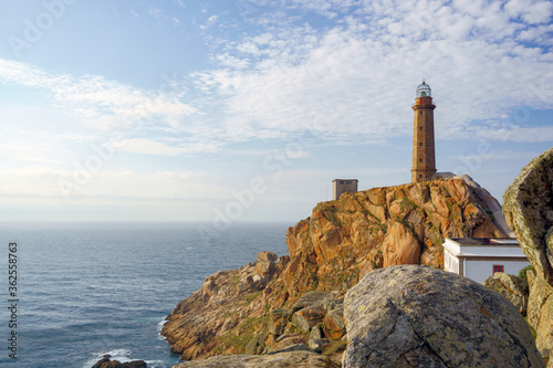 Cabo Vilan lighthouse, Camariñas, A Coruña province, Galicia, Spain.