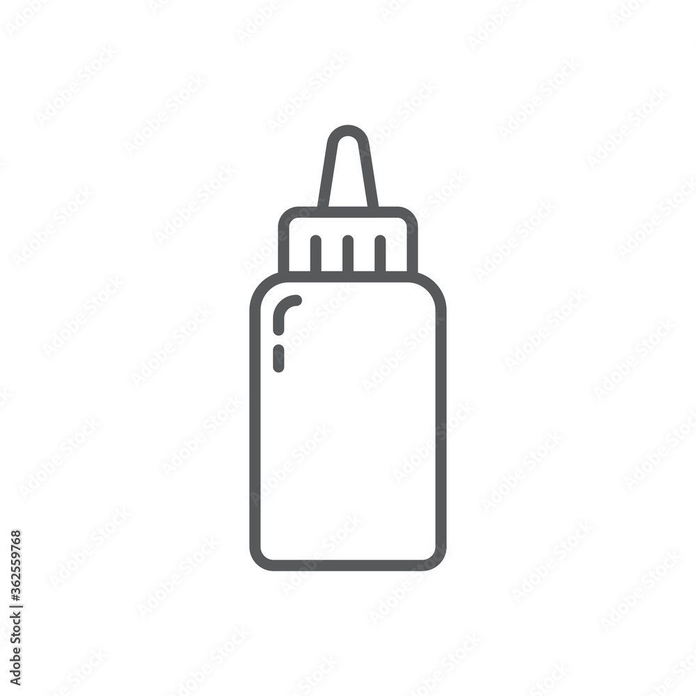 Tube of mustard vector icon symbol isolated on white background Tube of mustard vector icon symbol isolated on white background