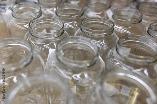 glass jars in the store for bulk and other food products