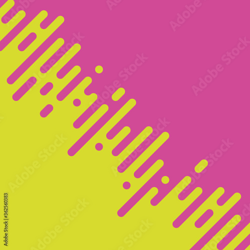 Seamless vector abstract transition of two colors. Rounded lines blended in. Looks like dipping paint or rain. Pink and green contrast