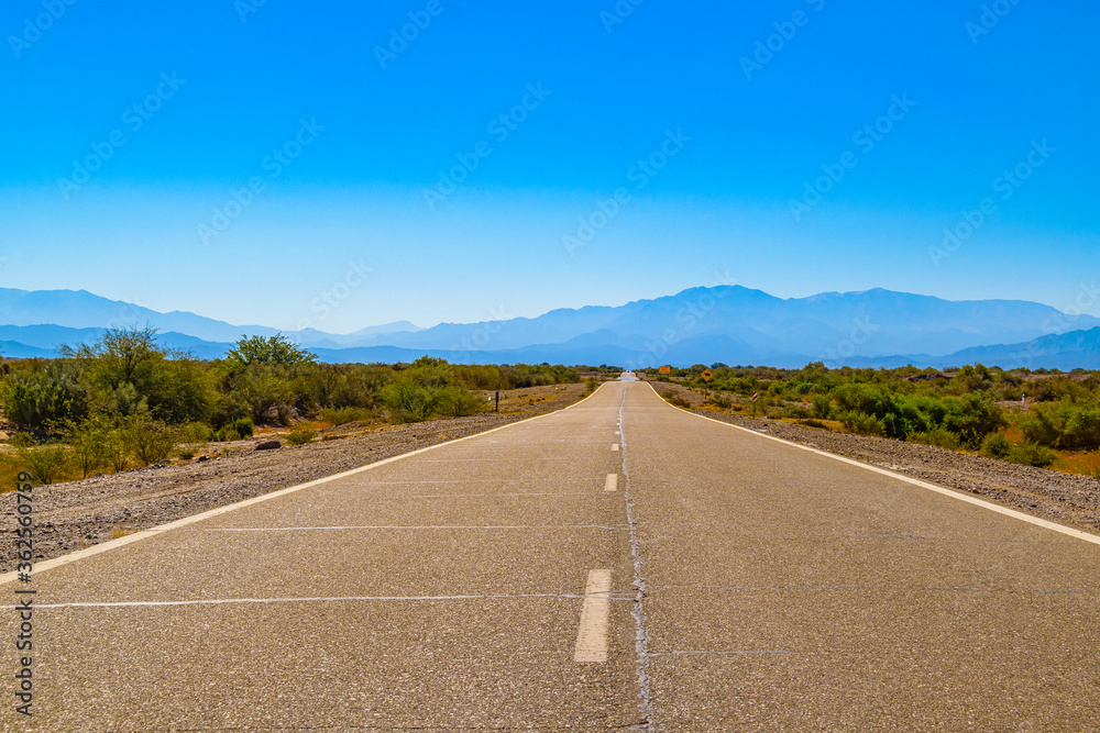 Deserted Landscape Highway, San Juan Province, Argentina