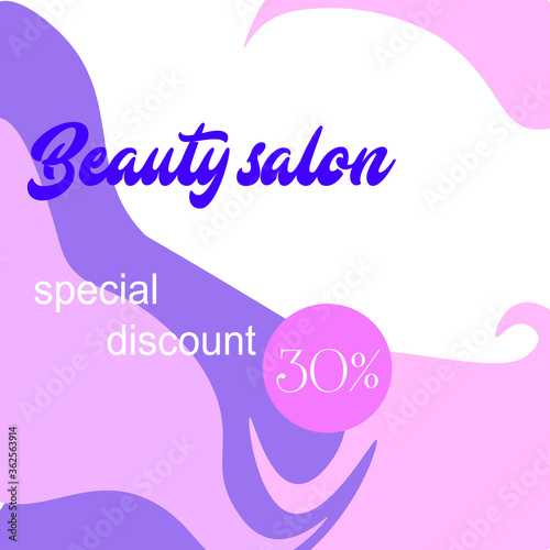 beauty salon  spa special discount poster banner
