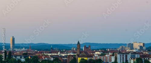 Stadtpanorama Nürnberg abends 