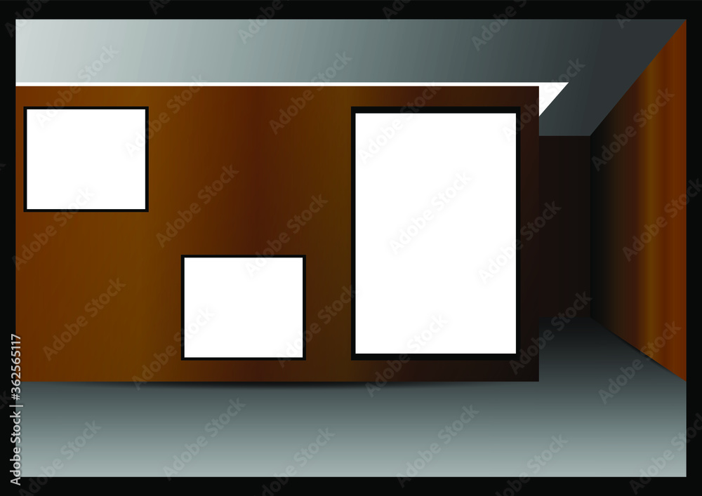 empty frames on a wall