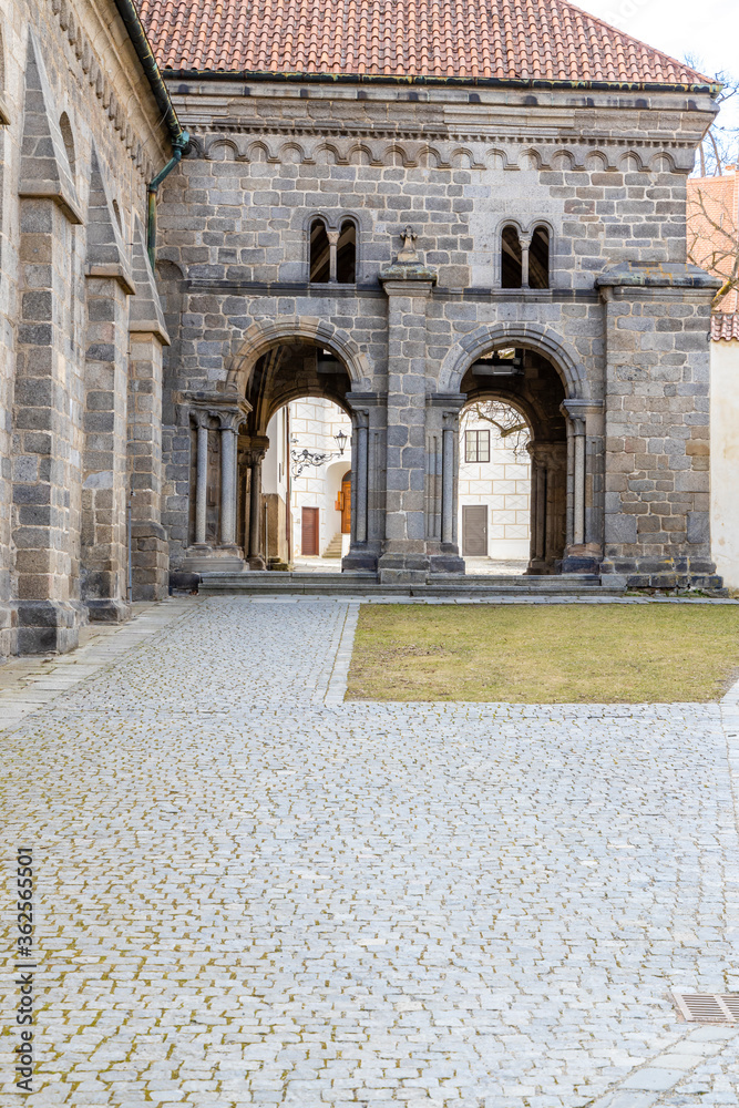 Fototapeta premium St. Procopius basilica and monastery, town Trebic, Czech Republic