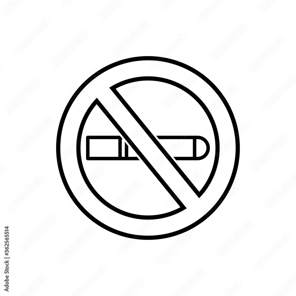 No smoking icon vector illustration No smoking icon vector illustration