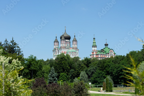 large cathedral in the park and the temple