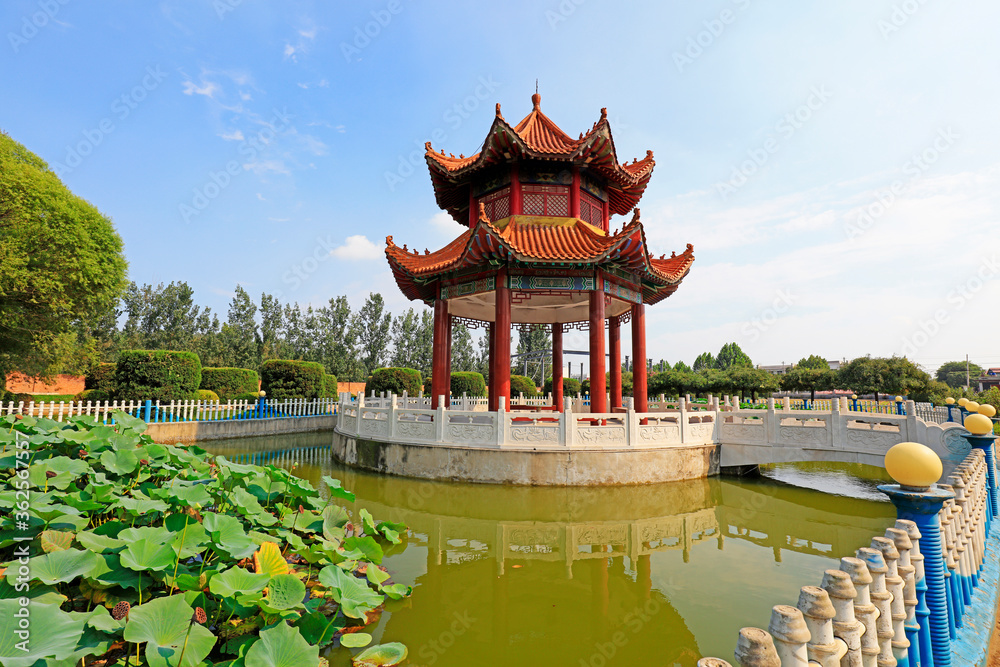 Chinese traditional Pavilion in the park Chinese traditional Pavilion in the park