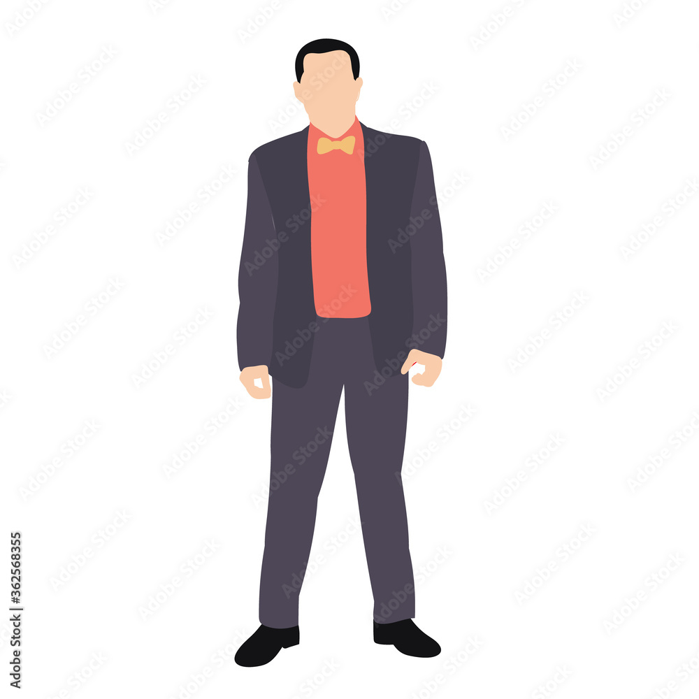 vector, isolated, without face, in flat style, male businessman vector, isolated, without face, in flat style, male businessman