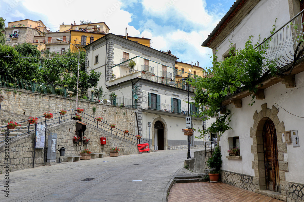 Streets of Castelmezzano, a small town in Basilicata small town located in Basilicata in the Lucanian Dolomites