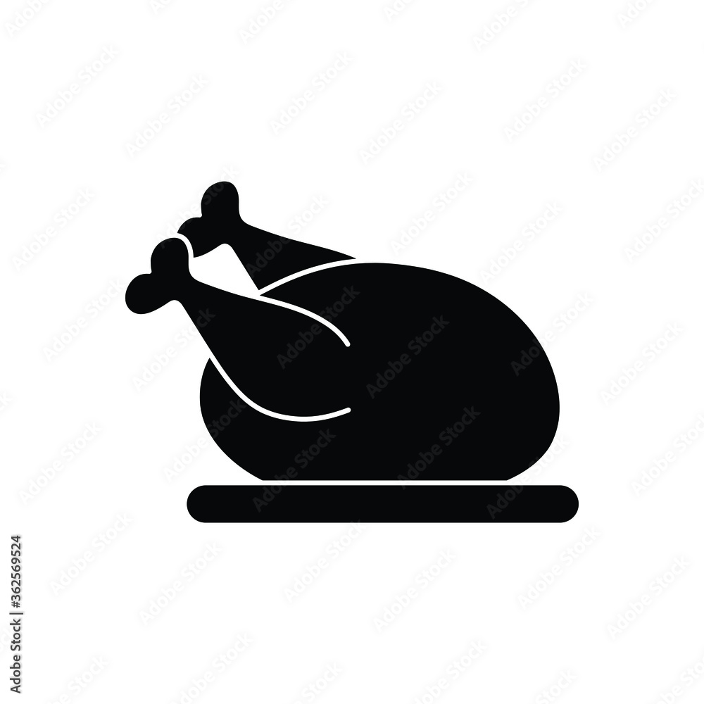 Chicken icon vector food symbol Chicken icon vector food symbol