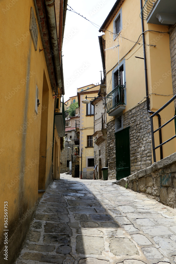 Streets of Castelmezzano, a small town in Basilicata small town located in Basilicata in the Lucanian Dolomites