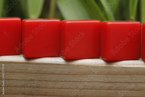 Kostki kafelki czerwone