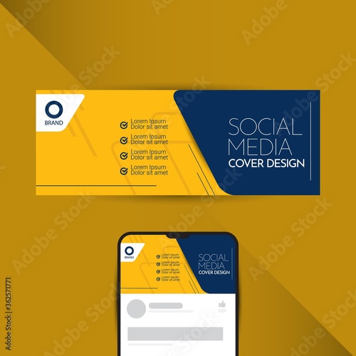 Social media cover design template.