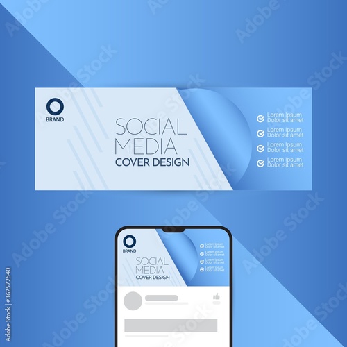 Social media cover design template.