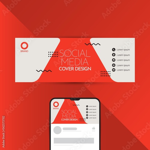 Social media cover design template.