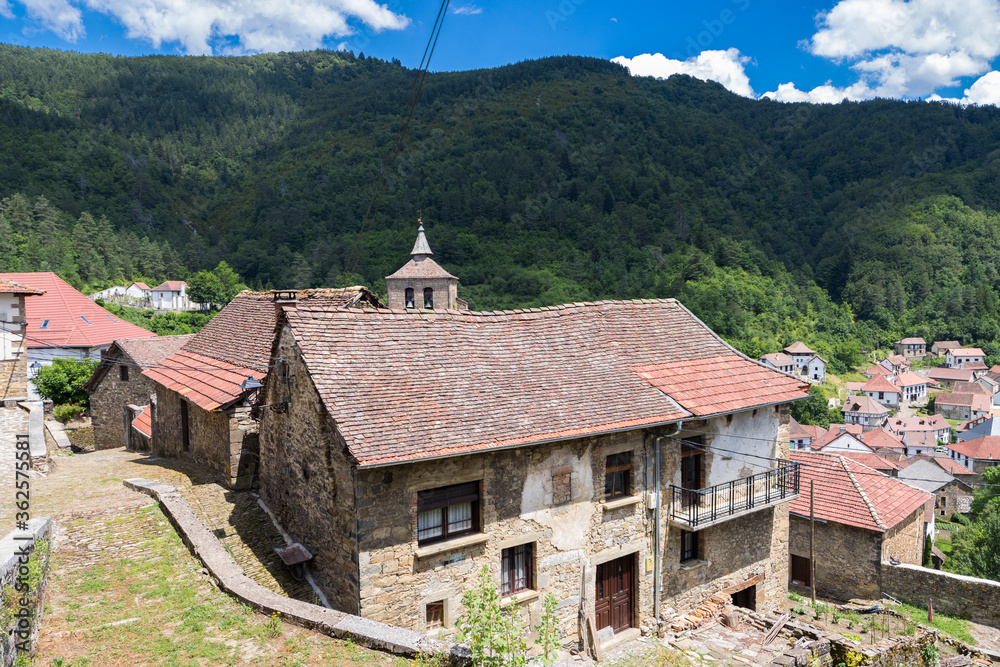 rural town of ochagavia in navarre, spain