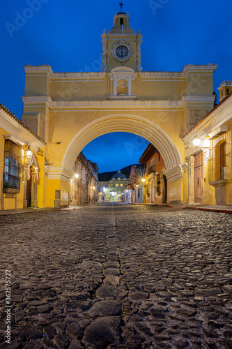 Antigua Arch Empty Street