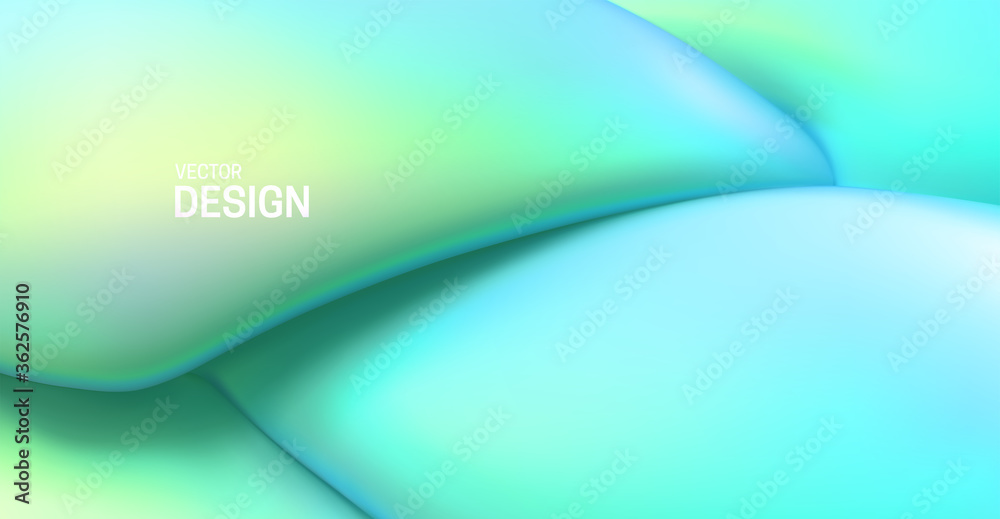 Obraz premium Soft mint green backdrop. Abstract liquid background.