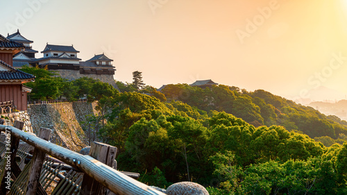 Fotografie Ancient Matsuyama Castle in Matsuyama, Ehime, Japan
