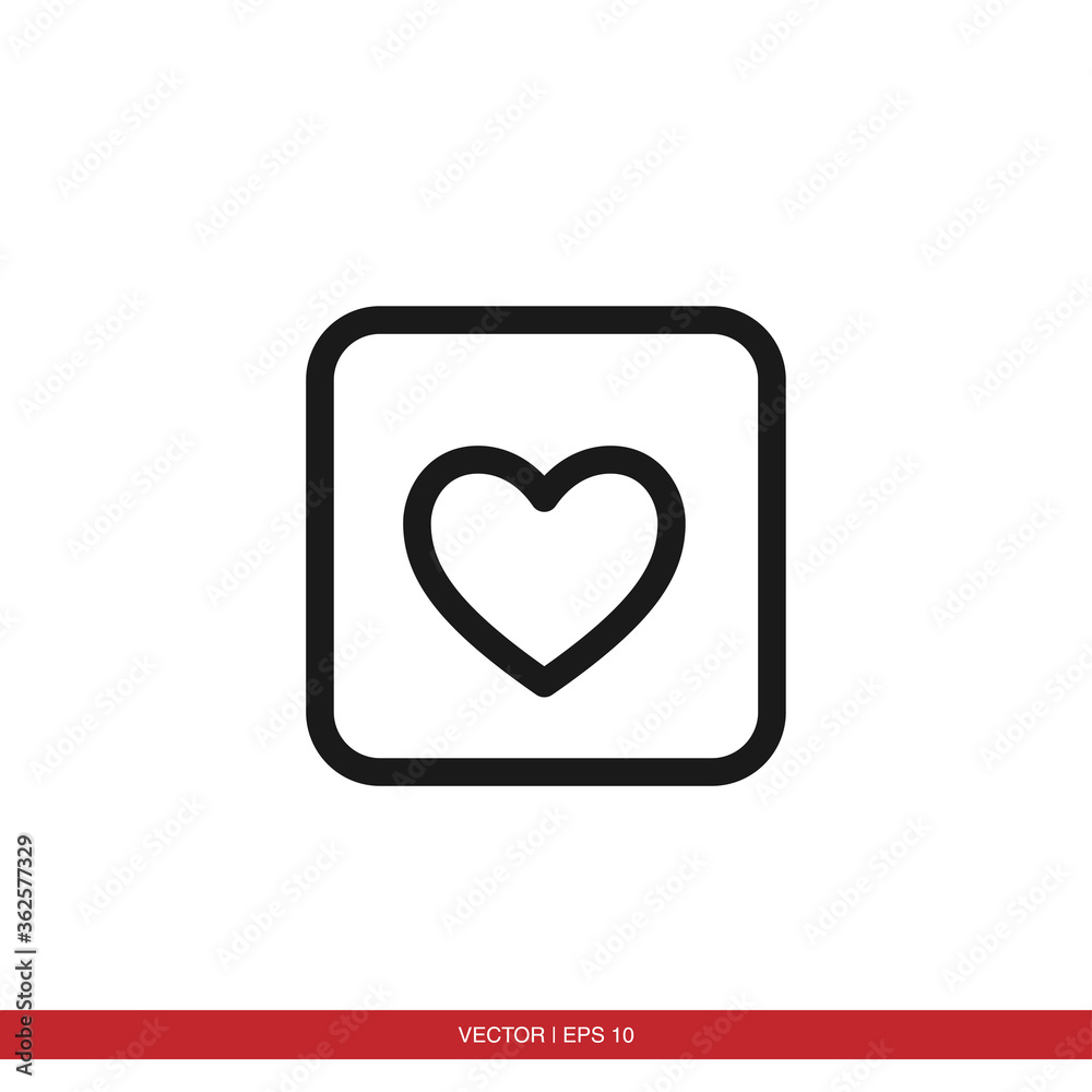 Heart, love, like, valentine icon vector