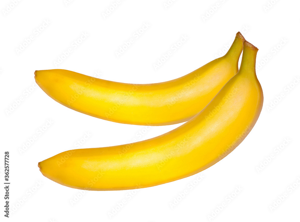 two savory banana on a white background