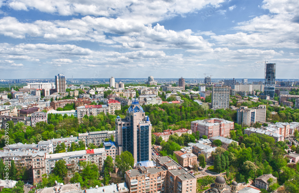 Kiev panorama, Cityscape of capital of Ukraine