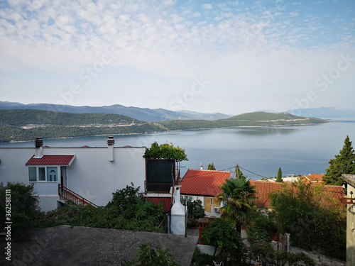 Sightseeing NEUM, beautiful landscape view on Adriatic sea. Bosnia and Herzegovina. photo