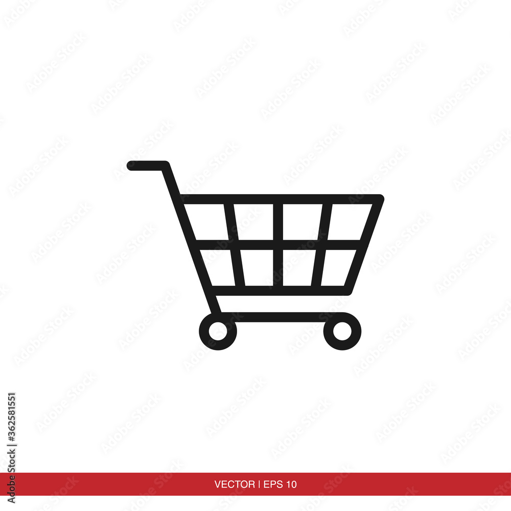 Shopping cart icon vector Shopping cart icon vector