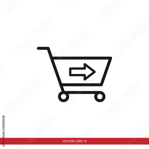 Shopping cart icon vector