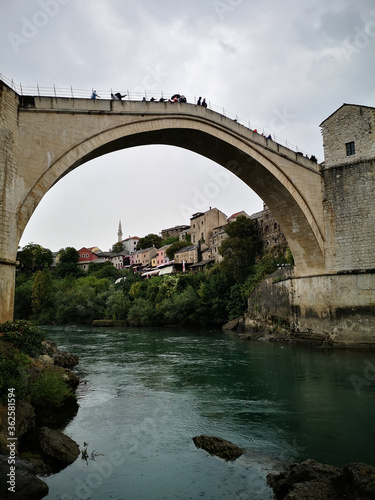 Beautiful historic bridgr in Mostar, Bosnia and Herzegovina. photo