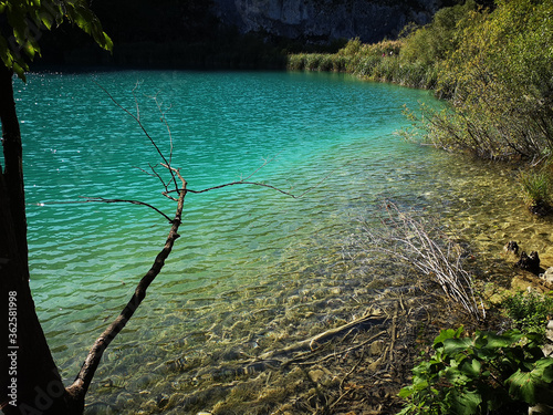 Plitvice lakes National Park Croatia.Artistic look in colours.
