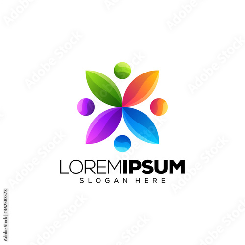 people logo design vector illustration