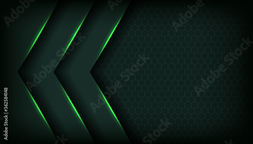 Luxury dark green background with light lines