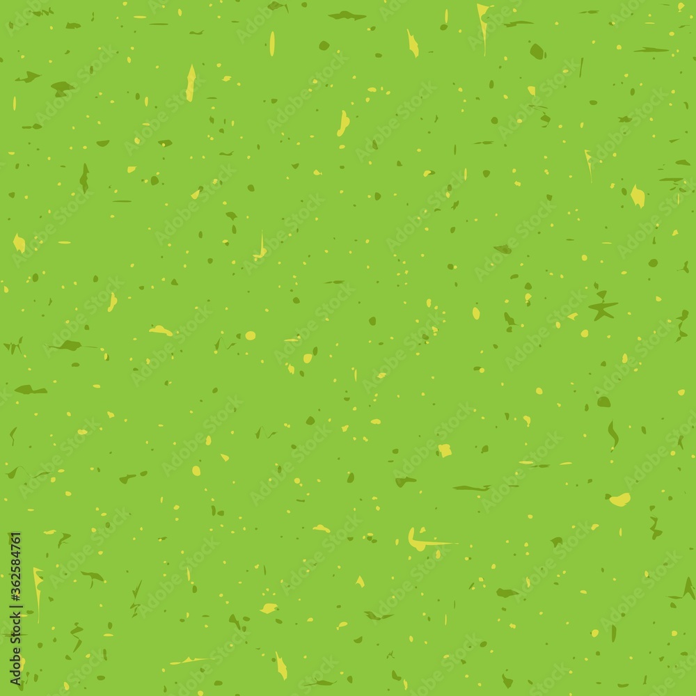 Seamless recycled speckled paper background. Green and yellow grunge texture.