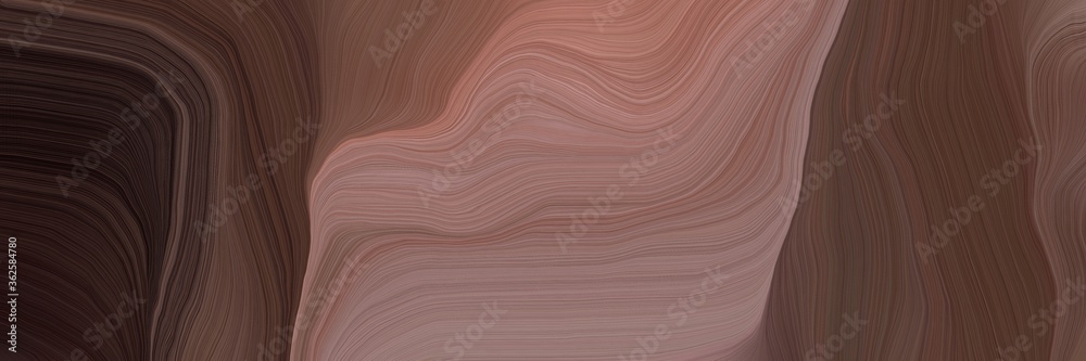 inconspicuous elegant modern curvy waves background design with old mauve, antique fuchsia and pastel brown color