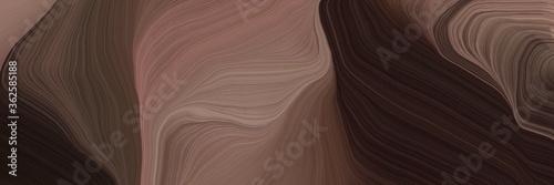 unobtrusive header with colorful modern curvy waves background design with very dark pink, pastel brown and old mauve color