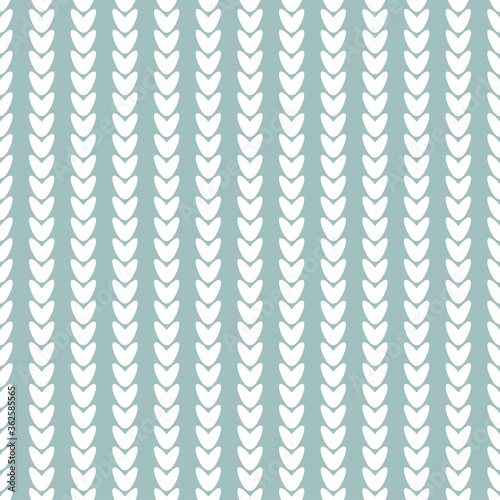 Seamless pattern with strokes, knitting, stitches on powder blue background.