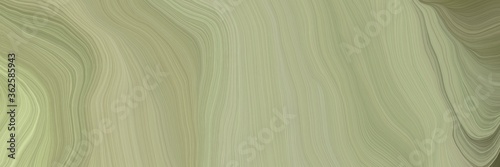 unobtrusive header with elegant abstract waves illustration with dark sea green, pastel brown and dark olive green color
