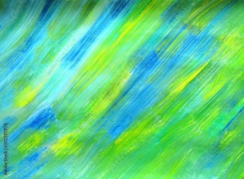 Painted colors of blue green lines background