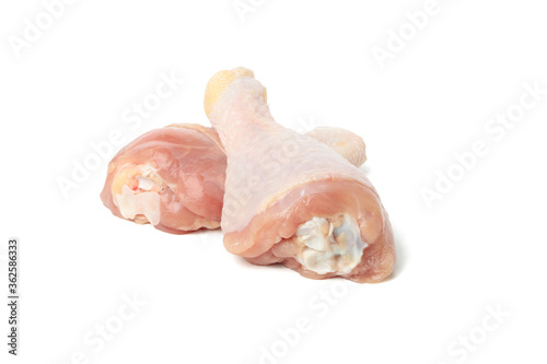 Raw chicken meat isolated on white background