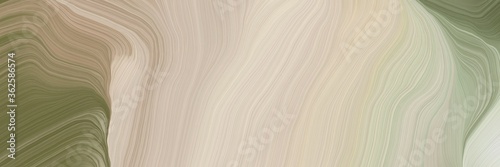 inconspicuous banner with elegant curvy swirl waves background design with pastel gray, pastel brown and rosy brown color