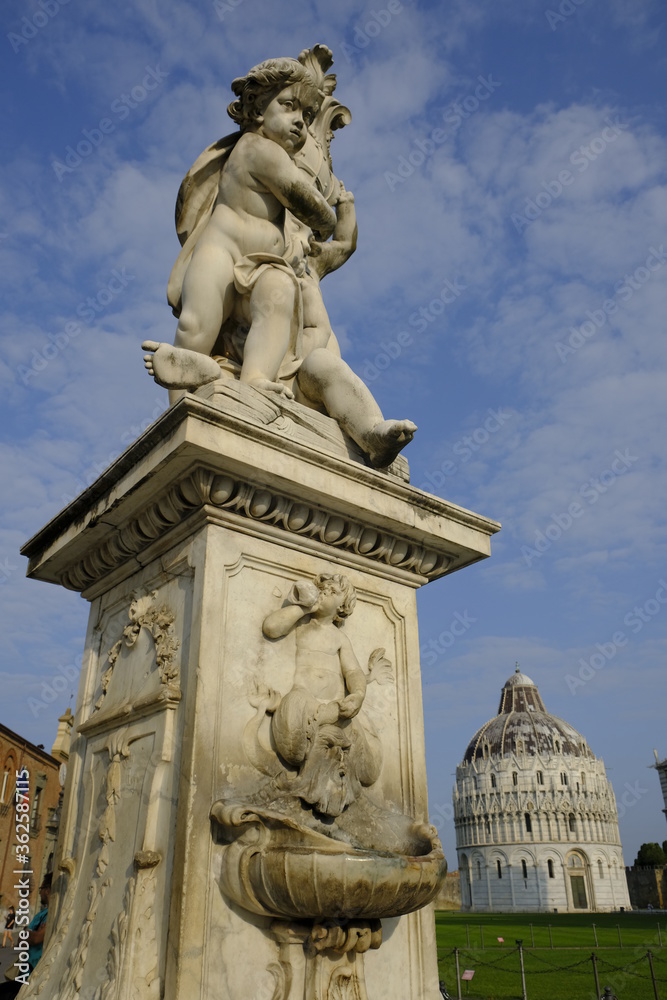 statue of an angel in Pisa, Italy