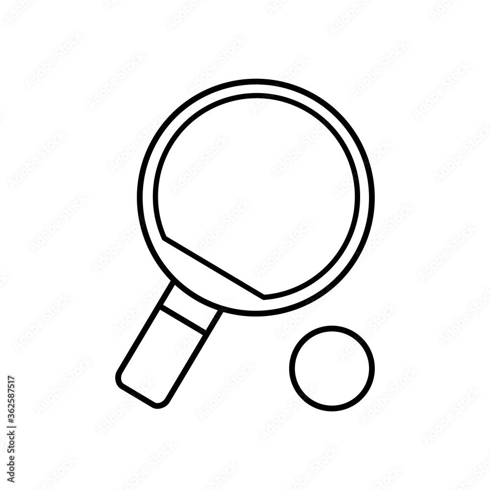 ping pong racket and ball line style icon design, Sport hobby competition and game theme Vector illustration ping pong racket and ball line style icon design, Sport hobby competition and game theme Vector illustration